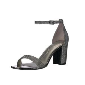 Bandolino Silver Gray Sandals with Block Heel